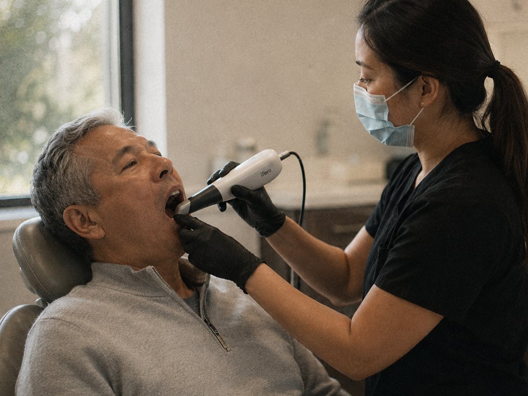 iTero digital intraoral scanner at Island Dental — no messy impressions