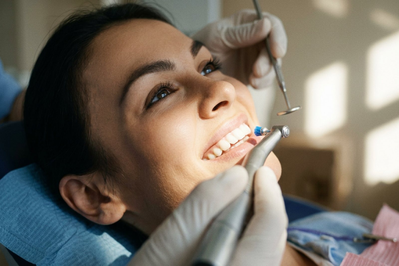 Professional dental cleaning at Island Dental