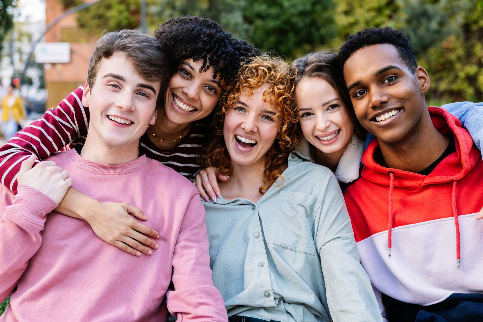 Teens with Invisalign clear aligners