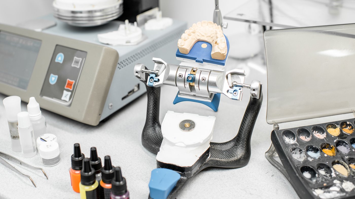 Same-day denture work in the Island Dental lab
