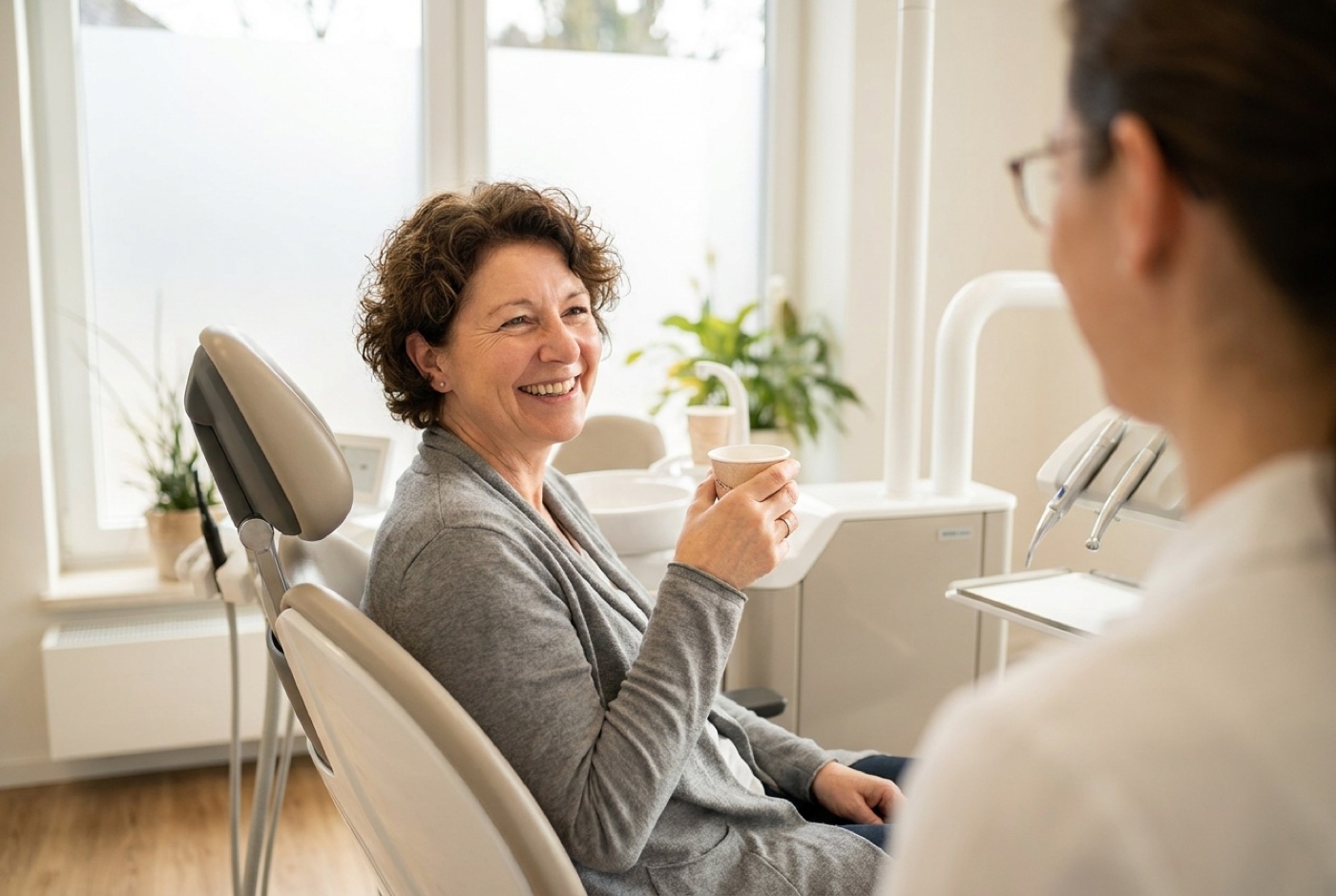 Patient with a healthy balanced smile